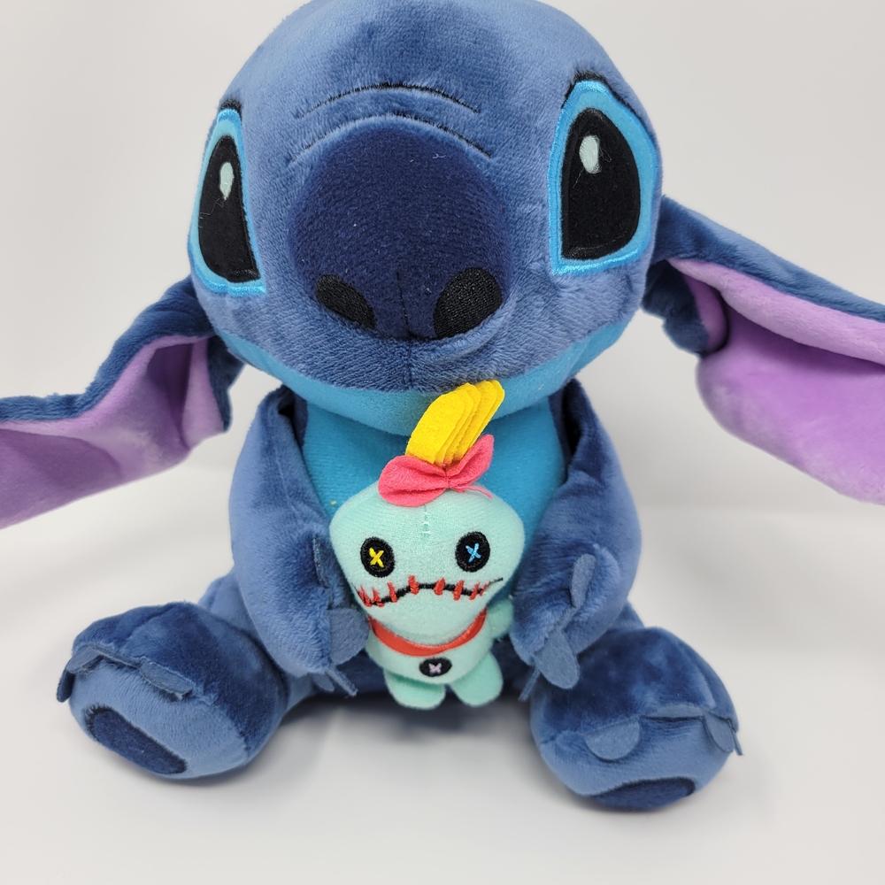 Disney Stitch Plush 8” Holding Scrump Lilo & Stitch Stuffed Animal Toy